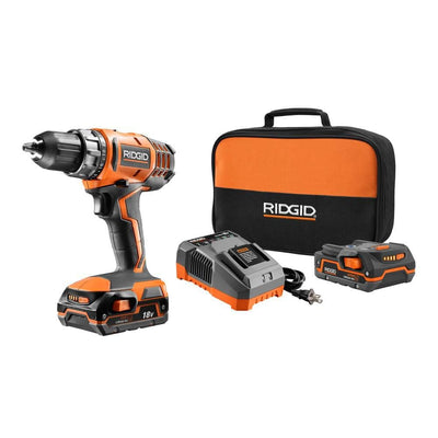 18-Volt Lithium-Ion Cordless 2-Speed 1/2 in. Compact Drill/Driver Kit with (2) 1.5 Ah Batteries, Charger, and Tool Bag - Super Arbor