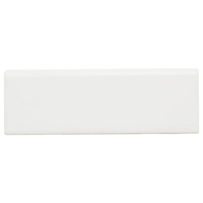 Daltile Restore Bright White 2 in. x 6 in. Ceramic Bullnose Wall Trim (0.08 sq. ft. / Piece) - Super Arbor