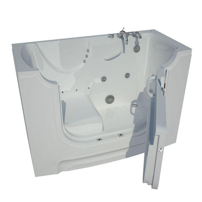 Nova Heated Wheelchair Accessible 5 ft. Walk-In Air and Whirlpool Jetted Tub in White with Chrome Trim - Super Arbor