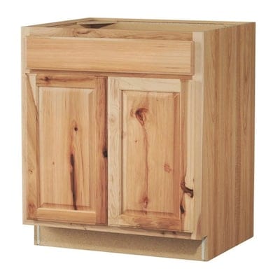 Diamond NOW Denver 30-in W x 35-in H x 23.75-in D Natural Door and Drawer Base Stock Cabinet