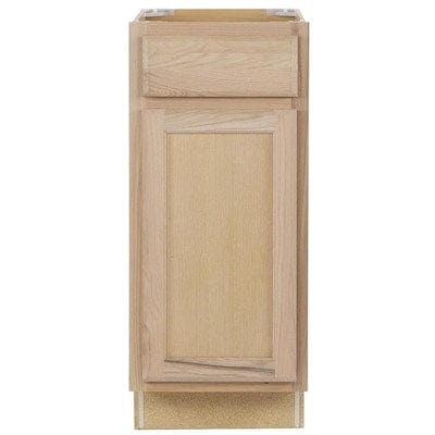 Project Source 15-in W x 35-in H x 23.75-in D Unfinished Unfinished Door and Drawer Base Stock Cabinet