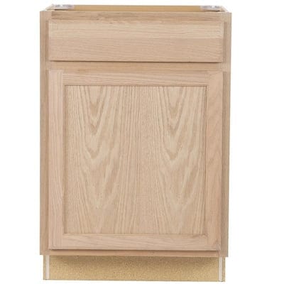 Project Source 24-in W x 35-in H x 23.75-in D Unfinished Unfinished Door and Drawer Base Stock Cabinet