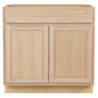 Project Source 36-in W x 35-in H x 23.75-in D Unfinished Unfinished Door and Drawer Base Stock Cabinet