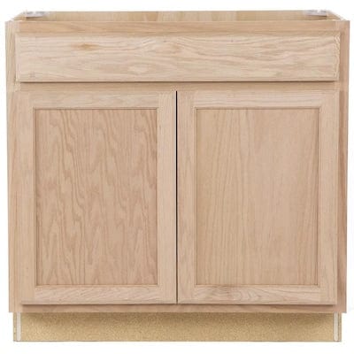 Project Source 36-in W x 35-in H x 23.75-in D Unfinished Unfinished Sink Base Stock Cabinet