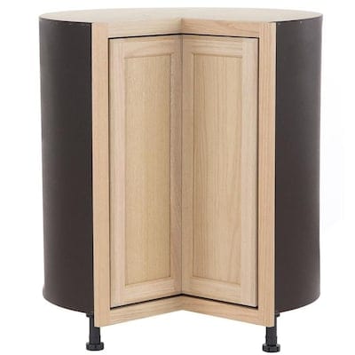 Project Source 36-in W x 35-in H x 23.75-in D Unfinished Unfinished Lazy Susan Corner Base Stock Cabinet