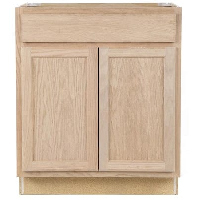 Project Source 30-in W x 35-in H x 23.75-in D Unfinished Unfinished Sink Base Stock Cabinet