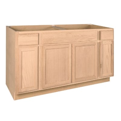 Project Source 60-in W x 35-in H x 23.75-in D Unfinished Unfinished Sink Base Stock Cabinet