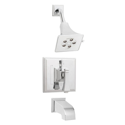 Rainier 2-Handle 3-Spray Square High Pressure Shower Faucet in Polished Chrome (Valve Included) - Super Arbor