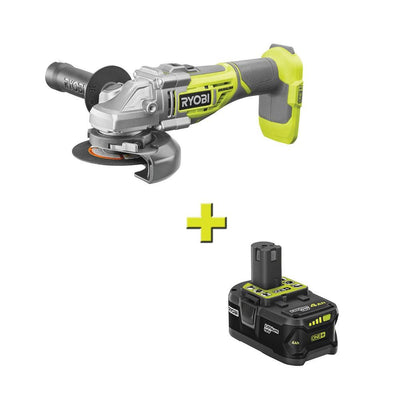 18-Volt ONE+ Cordless Brushless 4-1/2 in. Cut-Off Tool/Angle Grinder with 4.0 Ah Lithium-Ion Battery - Super Arbor