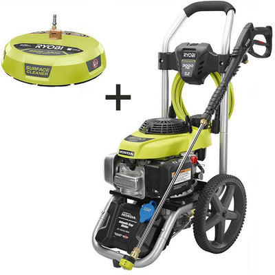 RYOBI 3000 PSI 2.3 GPM Honda Gas Pressure Washer and 15 in. Surface Cleaner - Super Arbor