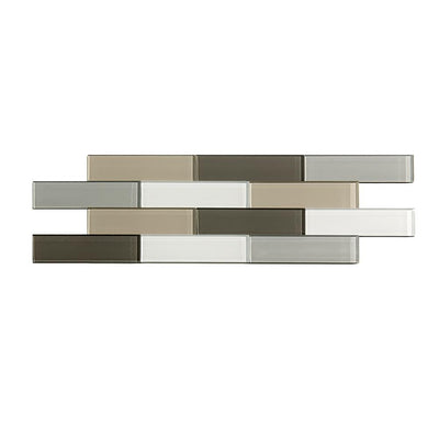 Subway Matted 12 in. x 4 in. Rustic Clay Glass Decorative Tile Backsplash (3-Pack) - Super Arbor