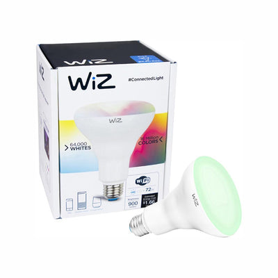 WiZ 72-Watt Equivalent BR30 Colors and Tunable Wi-Fi Connected Smart LED Light Bulb in White (4-Pack) - Super Arbor