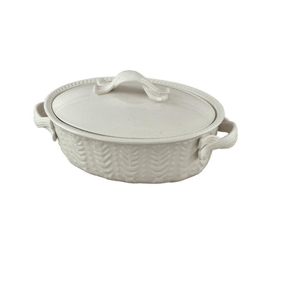 Levingston 8.25 in. x 11.5 in. Covered Oval Baking Dish with Lid - Super Arbor