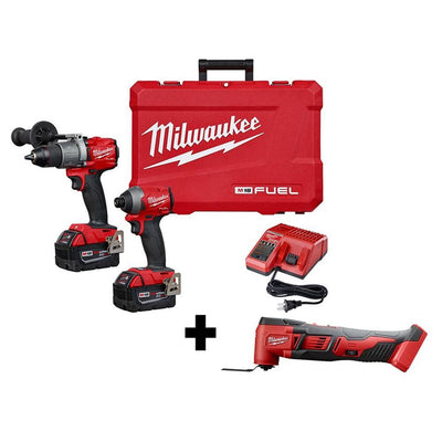 M18 FUEL 18-Volt Lithium-Ion Brushless Cordless Hammer Drill and Impact Driver Combo Kit (2-Tool) W/ Free M18 Multi-Tool - Super Arbor