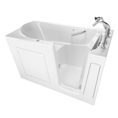 Exclusive Series 60 in. x 30 in. Right Hand Walk-In Air Bath Tub with Quick Drain in White - Super Arbor