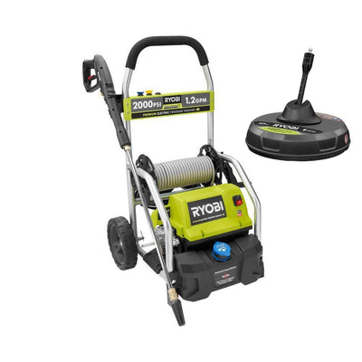 RYOBI 2,000 PSI 1.2 GPM Cold Water Electric Pressure Washer with 12 in. Surface Cleaner