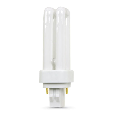 13W Equiv PL CFLNI Quad Tube 2-Pin Plug-in GX23-2 Base Compact Fluorescent CFL Light Bulb, Cool White 4100K (6-Pack) - Super Arbor
