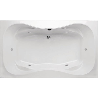 Studio Hourglass 60 in. Acrylic Rectangular Drop-in Whirlpool Bathtub in White - Super Arbor