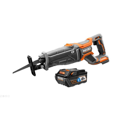 RIDGID 18-Volt OCTANE Cordless Brushless Reciprocating Saw with OCTANE Lithium-Ion 6 Ah Battery (Charger Not Included) - Super Arbor