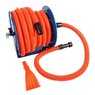 Industrial Hose Reel and 50 ft. Hose with Adapters for Wet/Dry Vacuums - Super Arbor