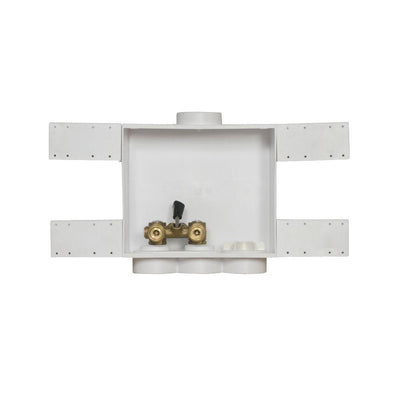 Quadtro 2 in. Copper Sweat Connection Washing Machine Outlet Box with Water Pressure Regulator - Super Arbor