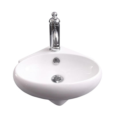Barclay Products Fowler Corner Wall-Mount Sink in White - Super Arbor