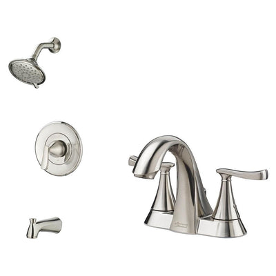 Chatfield Single-Handle 3-Spray Tub and Shower Faucet and 4 in. Centerset Bathroom Faucet Set in Brushed Nickel - Super Arbor