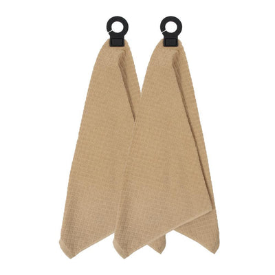 Hook and Hang Biscotti Woven Cotton Kitchen Towel (Set of 2) - Super Arbor