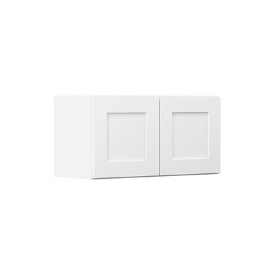Shaker Ready To Assemble 30 in. W x 15 in. H x 12 in. D Plywood Wall Kitchen Cabinet in Denver White Painted Finish