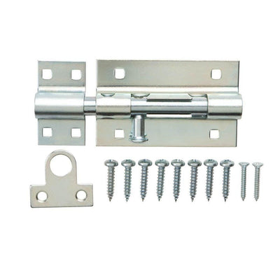 8 in. Zinc-Plated Heavy Duty Barrel Surface Bolt - Super Arbor