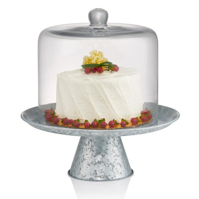 8 in. Dia Cake Dome with Galvanized Stand 10 in. High - Super Arbor