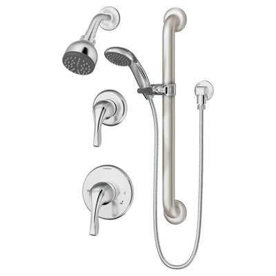 Origins 2-Handle 1-Spray Shower Faucet with Hand Shower in Chrome (Valve Included) - Super Arbor