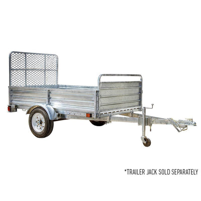 4.5 ft. x 7.5 ft. Single Axle Galvanized Utility Trailer Kit with Drive-Up Gate - Super Arbor