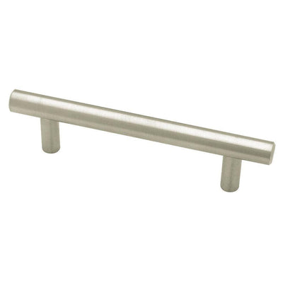 3-3/4 in. (96 mm) Center-to-Center Brushed Steel Bar Drawer Pull (25-Pack) - Super Arbor