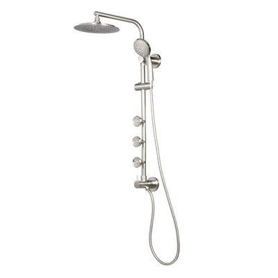 7-spray 8 in. Dual Shower Head and Handheld Shower Head with Body spray in Brushed-Nickel - Super Arbor
