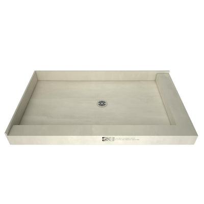 Redi Base 36 in. x 42 in. Double Threshold Shower Base with Center Drain and Polished Chrome Drain Plate - Super Arbor