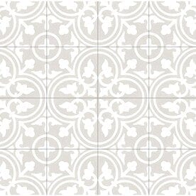 DELLA TORRE Annabelle Gray 8-in x 8-in Porcelain Floor Tile (Common: 8-in x 8-in; Actual: 7.78-in x 7.78-in) - Super Arbor