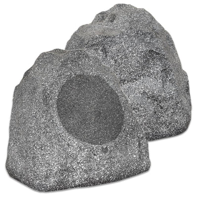 Outdoor Granite 8 in. Rock 2-Speaker Set for Yard Pool Spa - Super Arbor