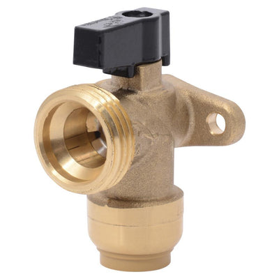 1/2 in. x 3/4 in. Brass Push-to-Connect Washing Machine Angle Valve - Super Arbor
