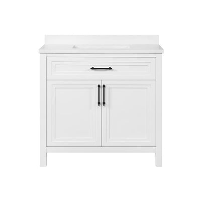 Mayfield 36 in. W x 22 in. D Vanity in White with Cultured Marble Vanity Top in White with White Basin - Super Arbor