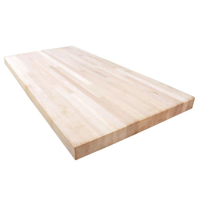 Unfinished Maple 8 ft. L x 25 in. D x 1.5 in. T Butcher Block Countertop - Super Arbor