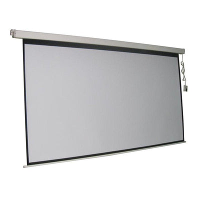 ProHT 100 in. Electric Projection Screen with White Frame - Super Arbor