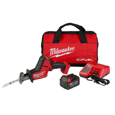 M18 FUEL 18-Volt Lithium-Ion Brushless Cordless HACKZALL Reciprocating Saw Kit W/(1) 5.0Ah Batteries, Charger & Tool Bag - Super Arbor