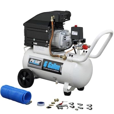 Pulsar Products Pulsar 6-Gallon Single Stage Portable Electric Hot Dog Air Compressor