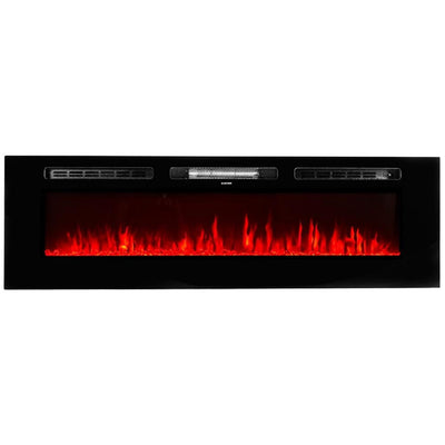 5100 BTU 1500-Watt 60 in. In-Wall Electric Heater Smokeless FireplAce with 3-Changeable Flame Color and Remote Control - Super Arbor