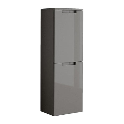 Oasi 14-9/50 in. W Wall Mounted Linen Cabinet in Glossy Slate - Super Arbor