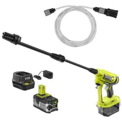 RYOBI ONE+ 18-Volt 320 PSI 0.8 GPM Cold Water Cordless Power Cleaner - 4.0 Ah Battery and Charger Included