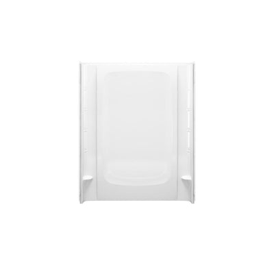 STORE+ 60 in. x 75-3/4 in. 1-Piece Direct-to-Stud Alcove Shower Wall in White - Super Arbor