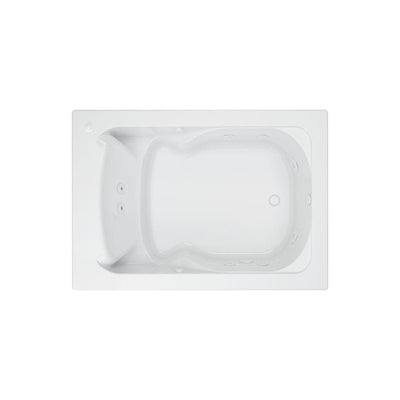 Evolution 60 in. x 36 in. Whirlpool Tub with EverClean Reversible Drain in White - Super Arbor