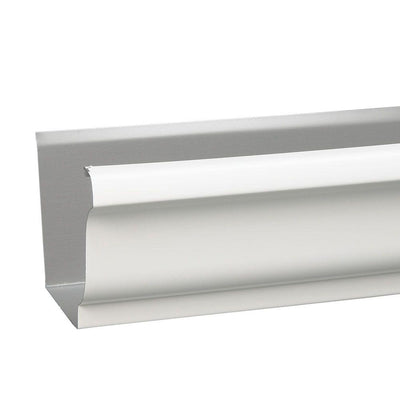 5 in. x 10 ft. K-Style 30-Degree White Aluminum Gutter